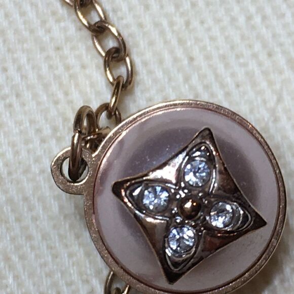 Designer Stainless Steel Rose Color Necklace - Picture 4 of 12